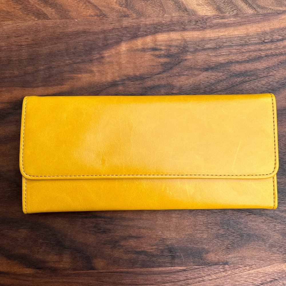 HOBO Yellow Leather Wallet Classic Design